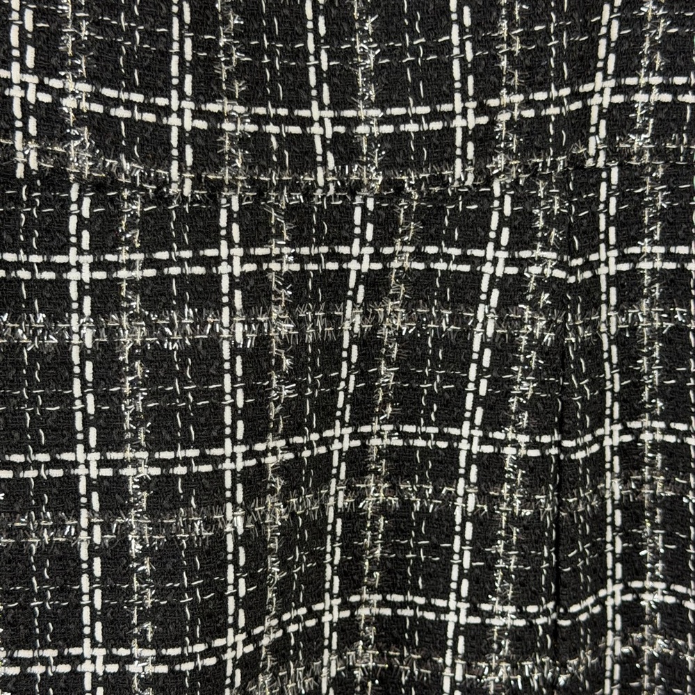 Francesca's Collections Black and White Tweed Midi Dress - Picture 5 of 7